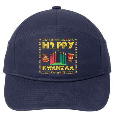 Happy Kwanzaa Kinara Candles Principles African American 7-Panel Snapback Hat