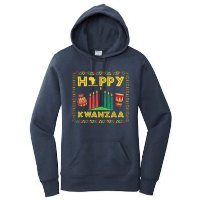 Happy Kwanzaa Kinara Candles Principles African American Women's Pullover Hoodie