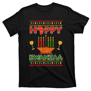 Happy Kwanzaa Kinara Candles African American Christmas Xmas T-Shirt