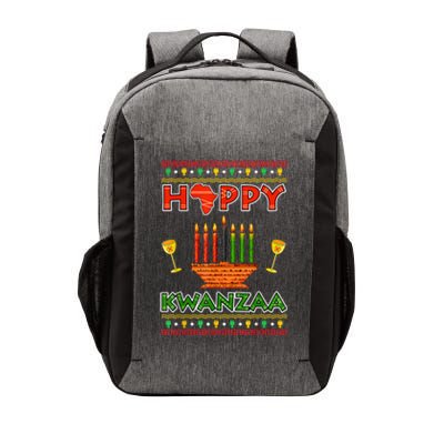 Happy Kwanzaa Kinara Candles African American Christmas Xmas Vector Backpack