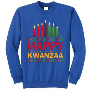 Happy Kwanzaa Kinara Seven Candles African American Holiday Sweatshirt