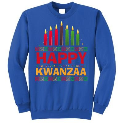 Happy Kwanzaa Kinara Seven Candles African American Holiday Sweatshirt