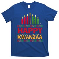 Happy Kwanzaa Kinara Seven Candles African American Holiday T-Shirt