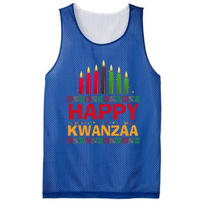 Happy Kwanzaa Kinara Seven Candles African American Holiday Mesh Reversible Basketball Jersey Tank