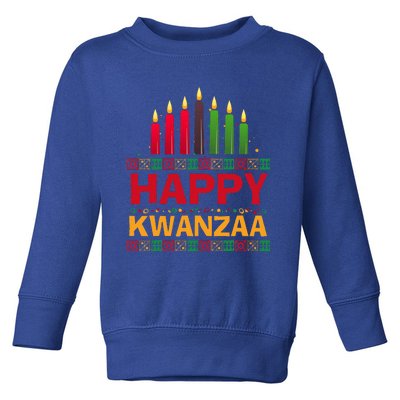 Happy Kwanzaa Kinara Seven Candles African American Holiday Toddler Sweatshirt