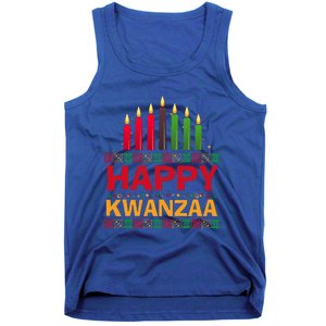 Happy Kwanzaa Kinara Seven Candles African American Holiday Tank Top