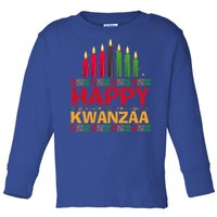 Happy Kwanzaa Kinara Seven Candles African American Holiday Toddler Long Sleeve Shirt