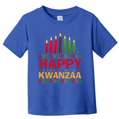 Happy Kwanzaa Kinara Seven Candles African American Holiday Toddler T-Shirt