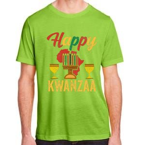 Happy Kwanzaa Kinara Candles Principles African American Adult ChromaSoft Performance T-Shirt