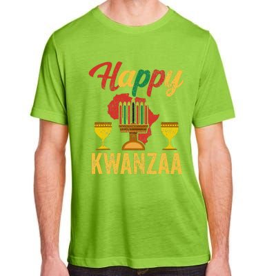 Happy Kwanzaa Kinara Candles Principles African American Adult ChromaSoft Performance T-Shirt