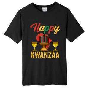 Happy Kwanzaa Kinara Candles Principles African American Tall Fusion ChromaSoft Performance T-Shirt