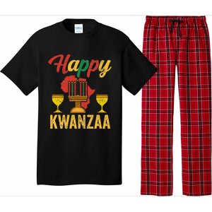 Happy Kwanzaa Kinara Candles Principles African American Pajama Set