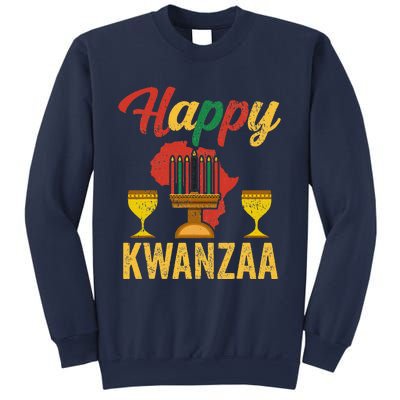 Happy Kwanzaa Kinara Candles Principles African American Sweatshirt