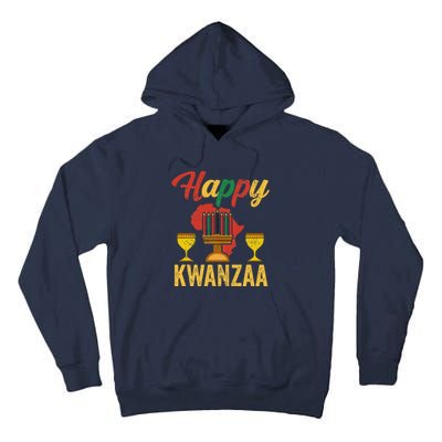 Happy Kwanzaa Kinara Candles Principles African American Tall Hoodie