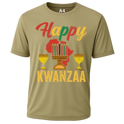 Happy Kwanzaa Kinara Candles Principles African American Cooling Performance Crew T-Shirt