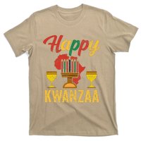 Happy Kwanzaa Kinara Candles Principles African American T-Shirt