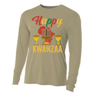 Happy Kwanzaa Kinara Candles Principles African American Cooling Performance Long Sleeve Crew