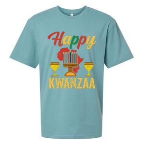 Happy Kwanzaa Kinara Candles Principles African American Sueded Cloud Jersey T-Shirt