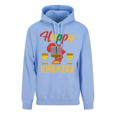 Happy Kwanzaa Kinara Candles Principles African American Unisex Surf Hoodie