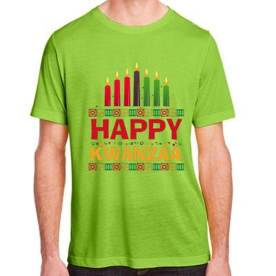 Happy Kwanzaa Kinara Seven Candles African American Holiday Adult ChromaSoft Performance T-Shirt