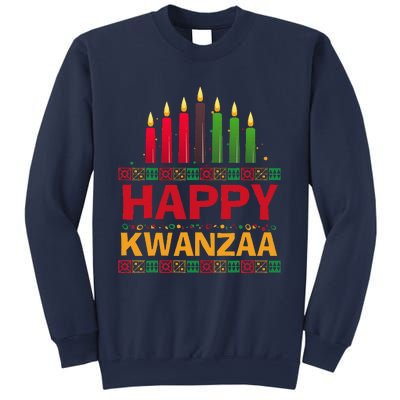 Happy Kwanzaa Kinara Seven Candles African American Holiday Sweatshirt