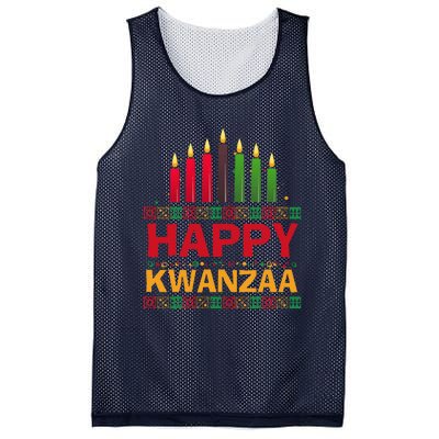 Happy Kwanzaa Kinara Seven Candles African American Holiday Mesh Reversible Basketball Jersey Tank