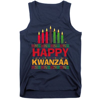 Happy Kwanzaa Kinara Seven Candles African American Holiday Tank Top