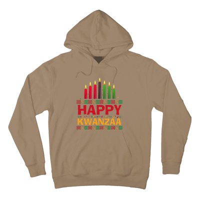 Happy Kwanzaa Kinara Seven Candles African American Holiday Hoodie