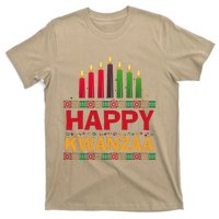 Happy Kwanzaa Kinara Seven Candles African American Holiday T-Shirt