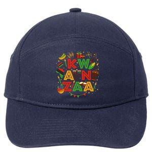 Happy Kwanzaa Kinara Candles African American Holiday 7-Panel Snapback Hat