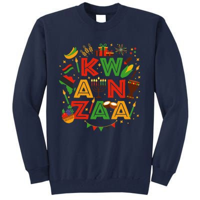 Happy Kwanzaa Kinara Candles African American Holiday Tall Sweatshirt