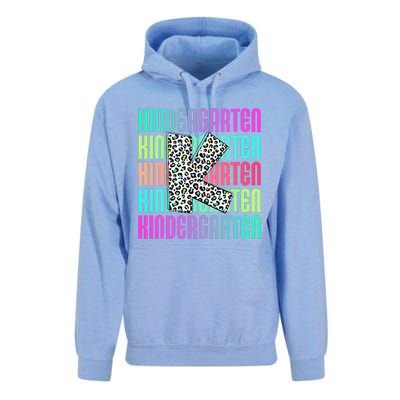 Hello Kindergarten Leopard Back To School Teacher Student Unisex Surf Hoodie