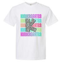 Hello Kindergarten Leopard Back To School Teacher Student Garment-Dyed Heavyweight T-Shirt