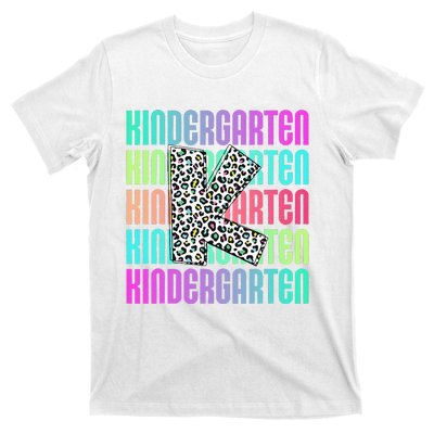 Hello Kindergarten Leopard Back To School Teacher Student T-Shirt