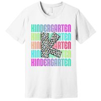 Hello Kindergarten Leopard Back To School Teacher Student Premium T-Shirt