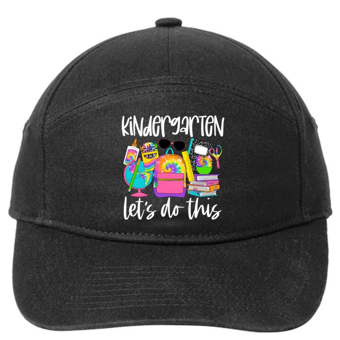 Hello Kindergarten Lets Do This Back To School Tie Dye 7-Panel Snapback Hat