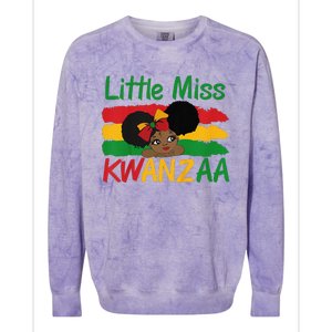 Happy Kwanzaa Little Miss Kwanzaa Colorblast Crewneck Sweatshirt