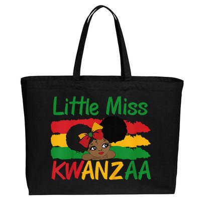 Happy Kwanzaa Little Miss Kwanzaa Cotton Canvas Jumbo Tote