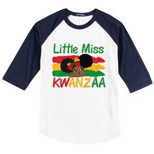 Happy Kwanzaa Little Miss Kwanzaa Baseball Sleeve Shirt