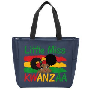 Happy Kwanzaa Little Miss Kwanzaa Zip Tote Bag