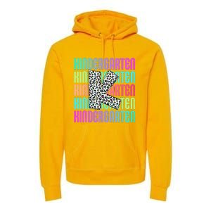 Hello Kindergarten Leopard Back To School Teacher Student Premium Hoodie