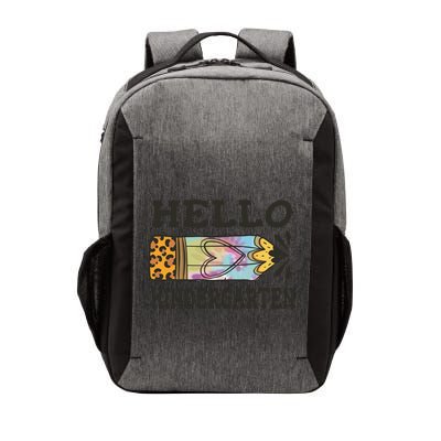 Hello Kindergarten Leopard Tie Dye Pencil Vector Backpack
