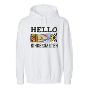 Hello Kindergarten Leopard Tie Dye Pencil Garment-Dyed Fleece Hoodie