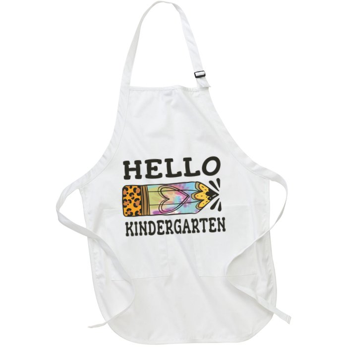 Hello Kindergarten Leopard Tie Dye Pencil Apron