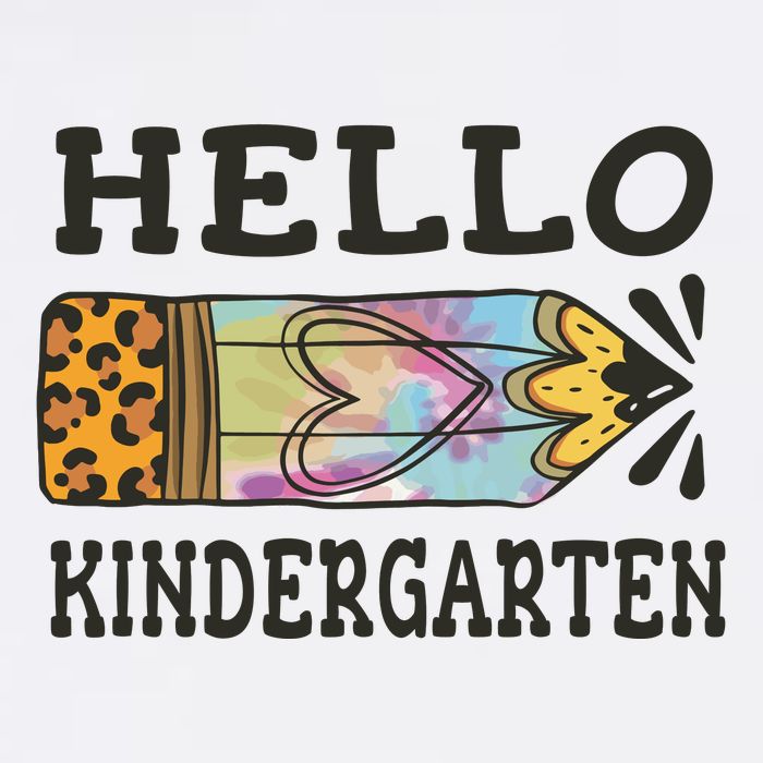 Hello Kindergarten Leopard Tie Dye Pencil Apron