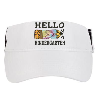 Hello Kindergarten Leopard Tie Dye Pencil Adult Drive Performance Visor