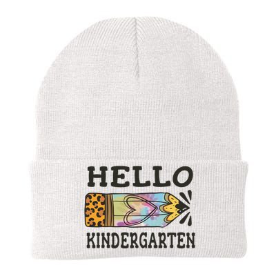 Hello Kindergarten Leopard Tie Dye Pencil Knit Cap Winter Beanie