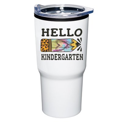 Hello Kindergarten Leopard Tie Dye Pencil Tumbler