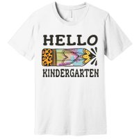 Hello Kindergarten Leopard Tie Dye Pencil Premium T-Shirt
