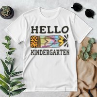 Hello Kindergarten Leopard Tie Dye Pencil Premium T-Shirt